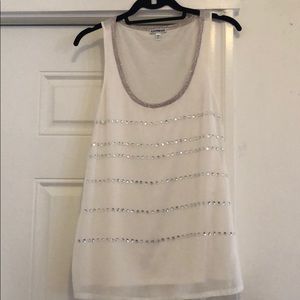 Sparkly white tank